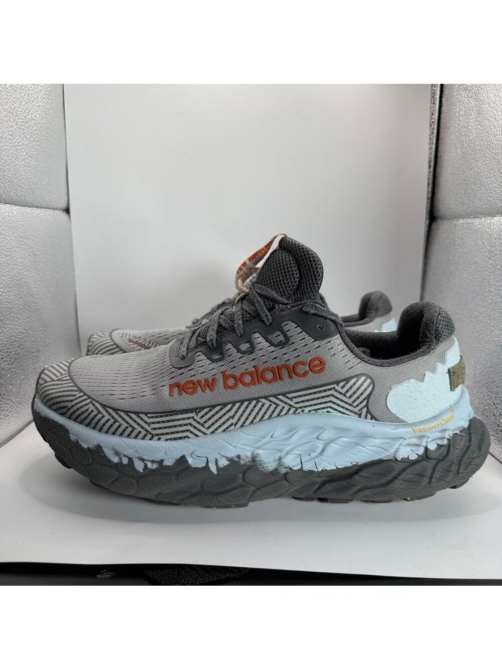 New Balance Fresh Foam More Trail V3 Gray Blue Men Running Shoes Size 11 2E Wide - Picture 4 of 7